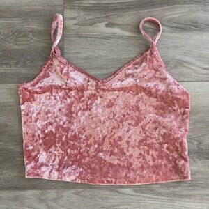 Forever 21 Pink Velvet Crop Top